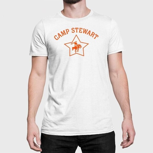 Kristen Stewart Camp Stewart Graphic T-Shirt Celebrity Meme Fan Gift Casual Tee - Picture 1 of 5